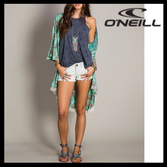 O'Neill Accessories - NWOT O'NEILL Angie Cardigan Kimono Coverup Mint